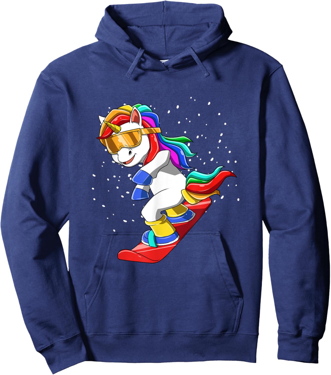 Unicorn on Snowboard - Funny Ski and Wintersports Hoodie - Hoodie | Navy