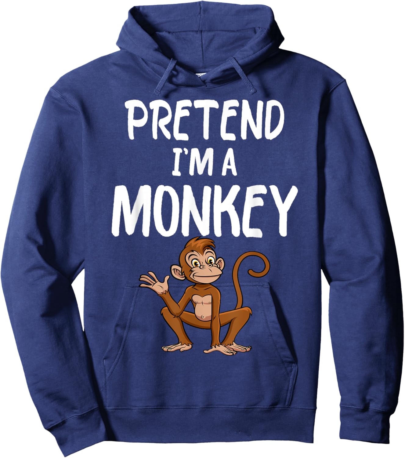 Pretend I'm A Monkey Funny Lazy Halloween Costume party Hoodie - Hoodie | Navy
