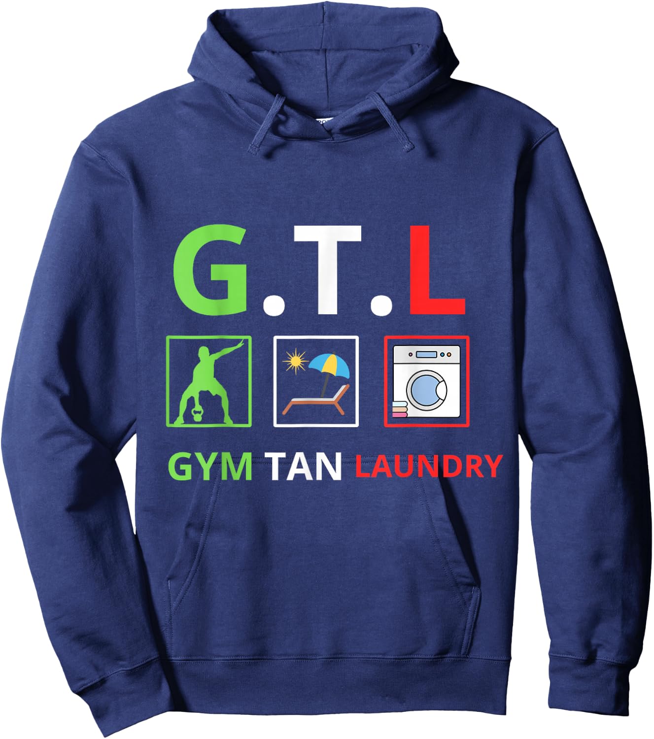 Gym Tan Laundry GTL New Jersey Garden NJ Shore Italian Flag Hoodie - Hoodie | Navy