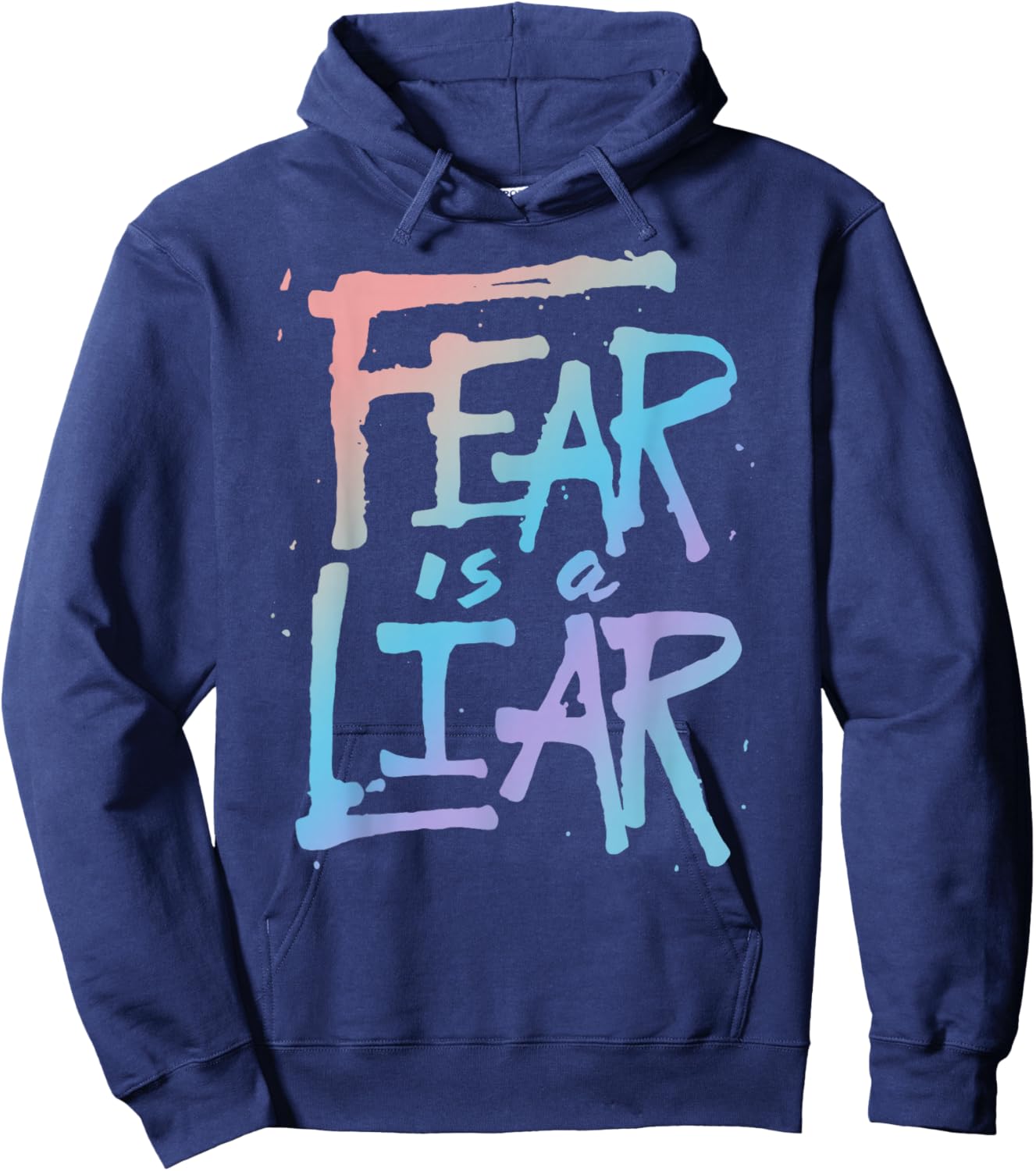Fear is a Liar - Inspirational Christian Faith Believer Hoodie - Hoodie | Navy