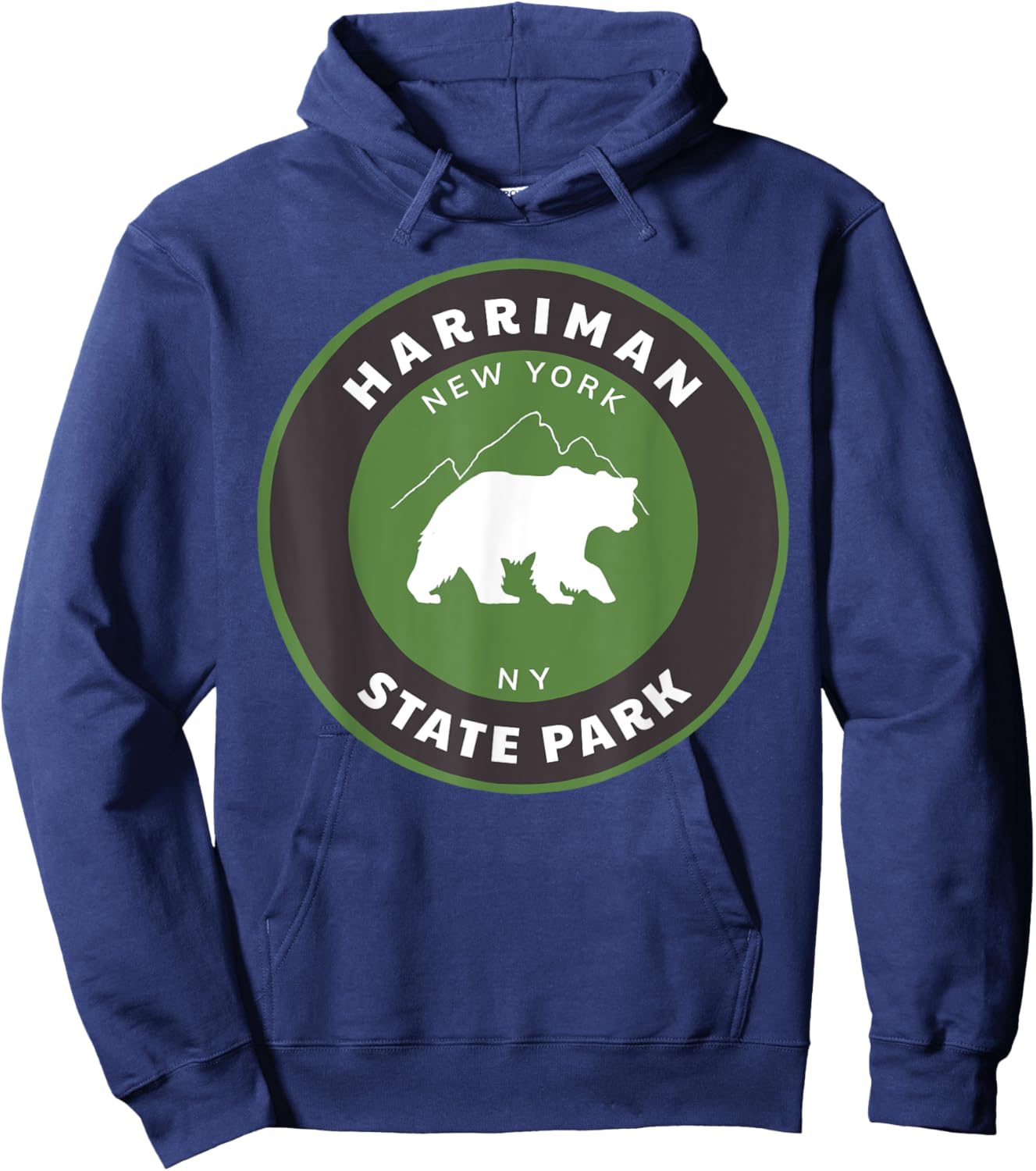 Harriman State Park New York Forest NY Hiking Bear Hoodie - Hoodie | Navy