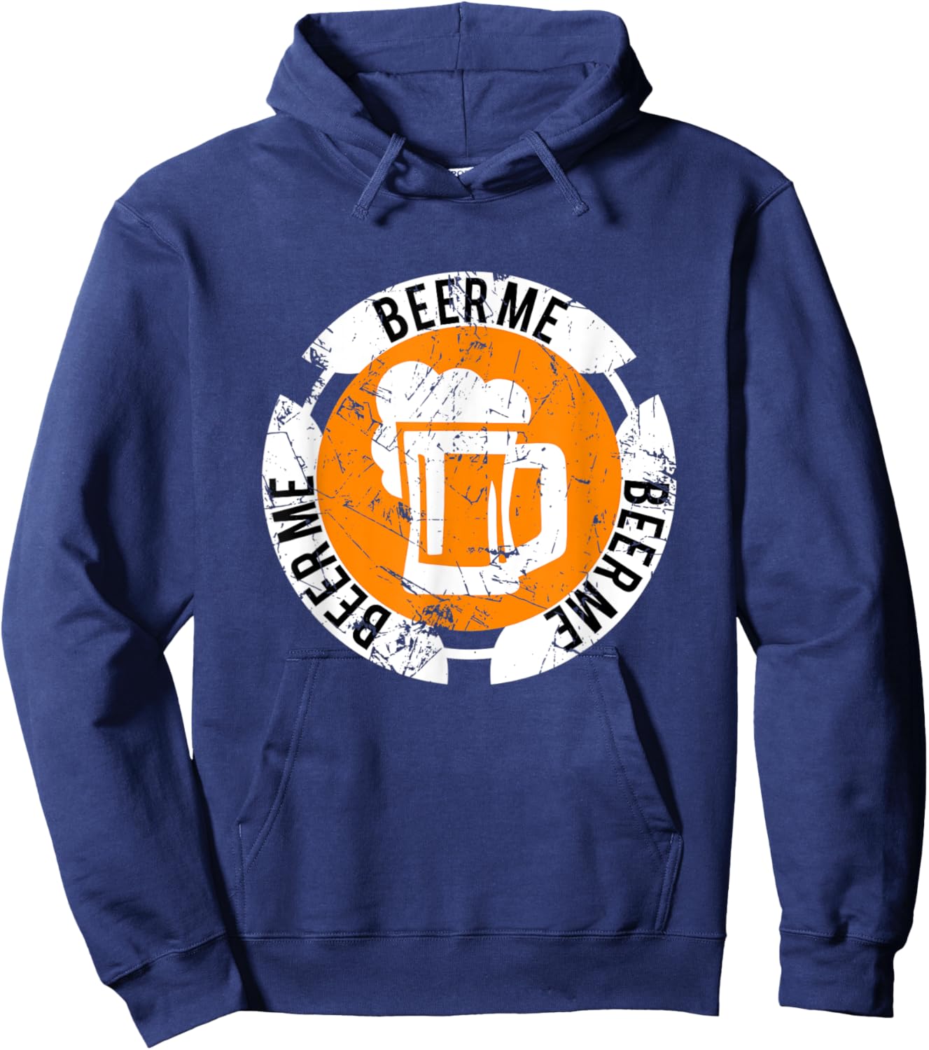Beer Me funny beer shirt , Beer Mug Emblem, Beerman Hoodie - Hoodie | Navy