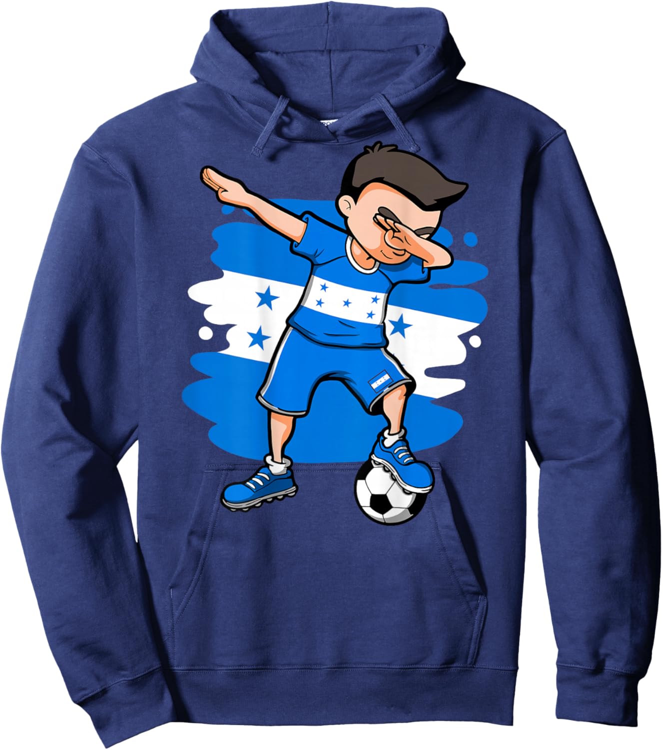 Dabbing Soccer Boy Honduras Jersey Honduran Football Lovers Hoodie - Hoodie | Navy