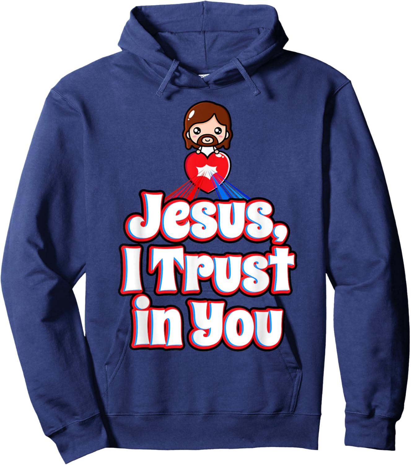 Divine Mercy for Kids Jesus I Trust in You St Faustina Cute Hoodie - Hoodie | Navy