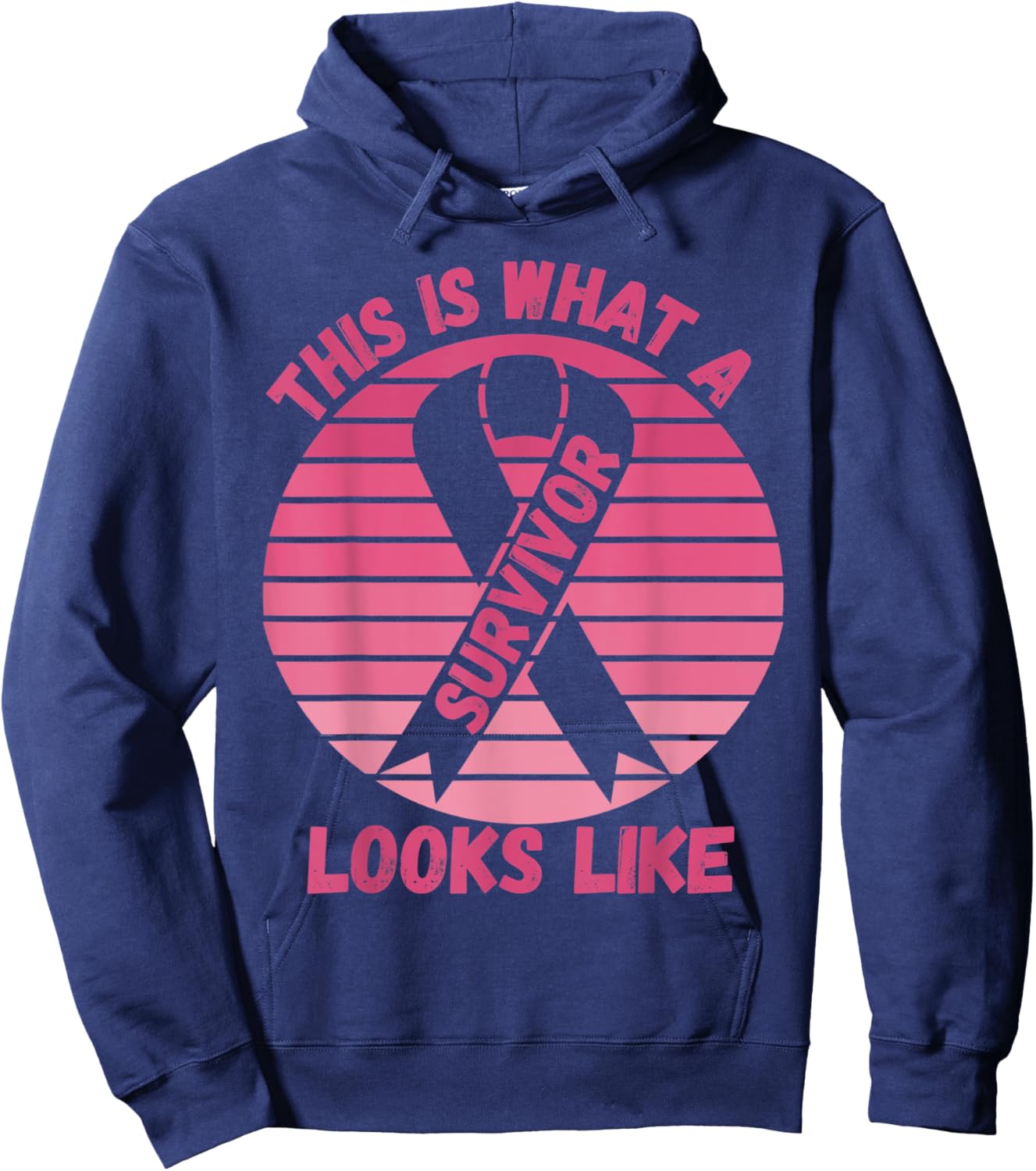 This is what a breast cancer survivor looks like Hoodie - Hoodie | Navy