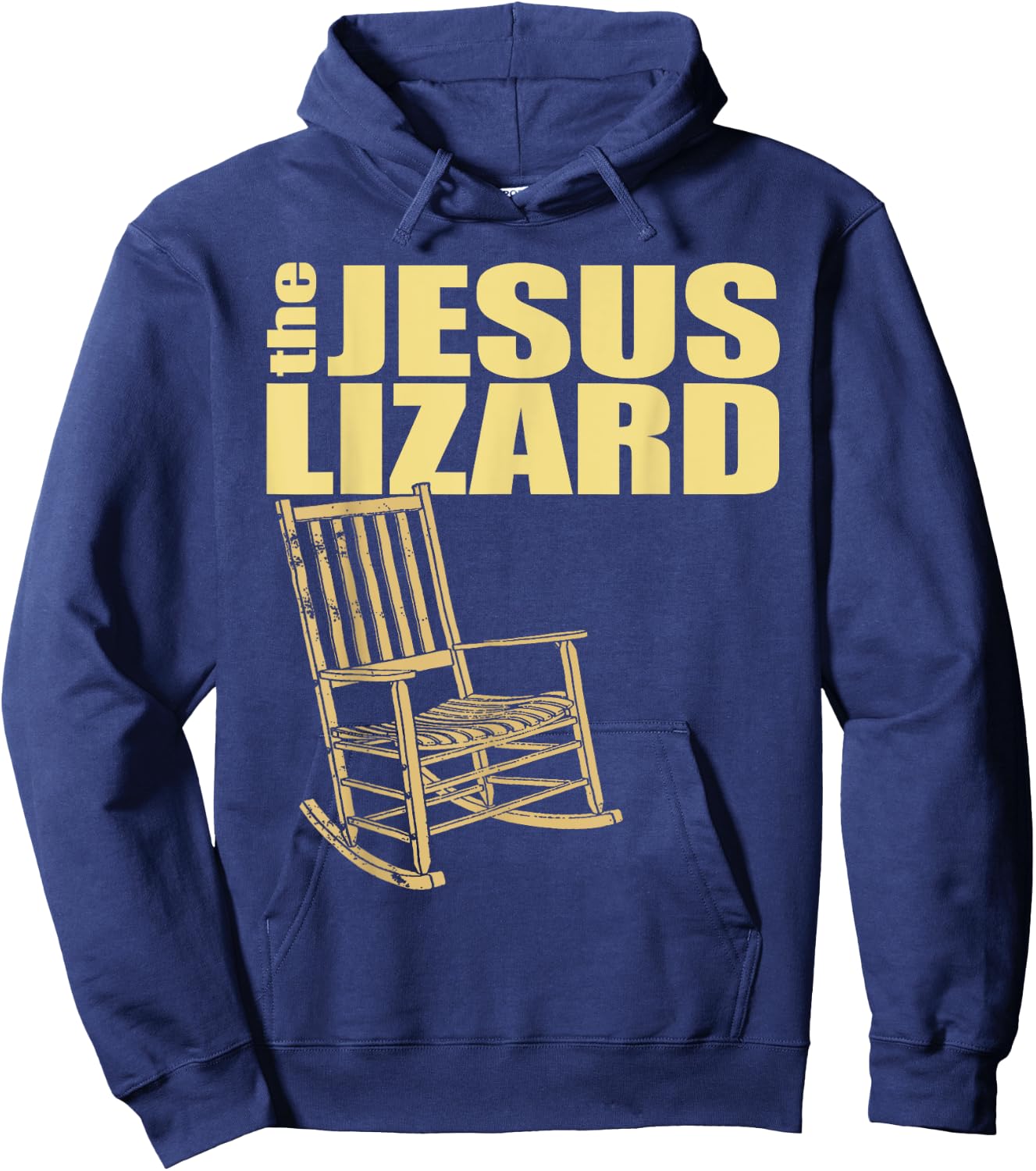 The Jesus Lizard Funny Chair Saying Christian Faith Music Hoodie - Hoodie | Navy