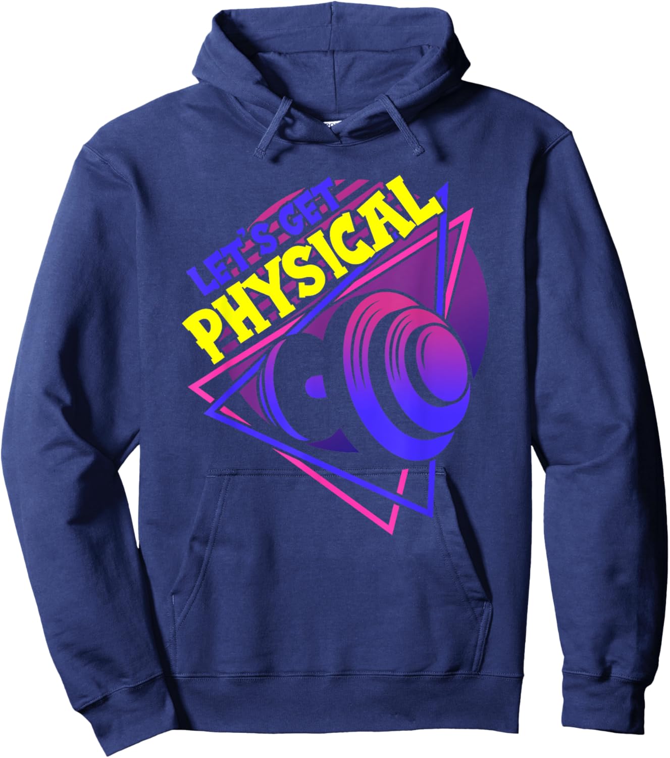 Lets Get Physical - Gym Fitness 80's Workout Hoodie - Hoodie | Navy