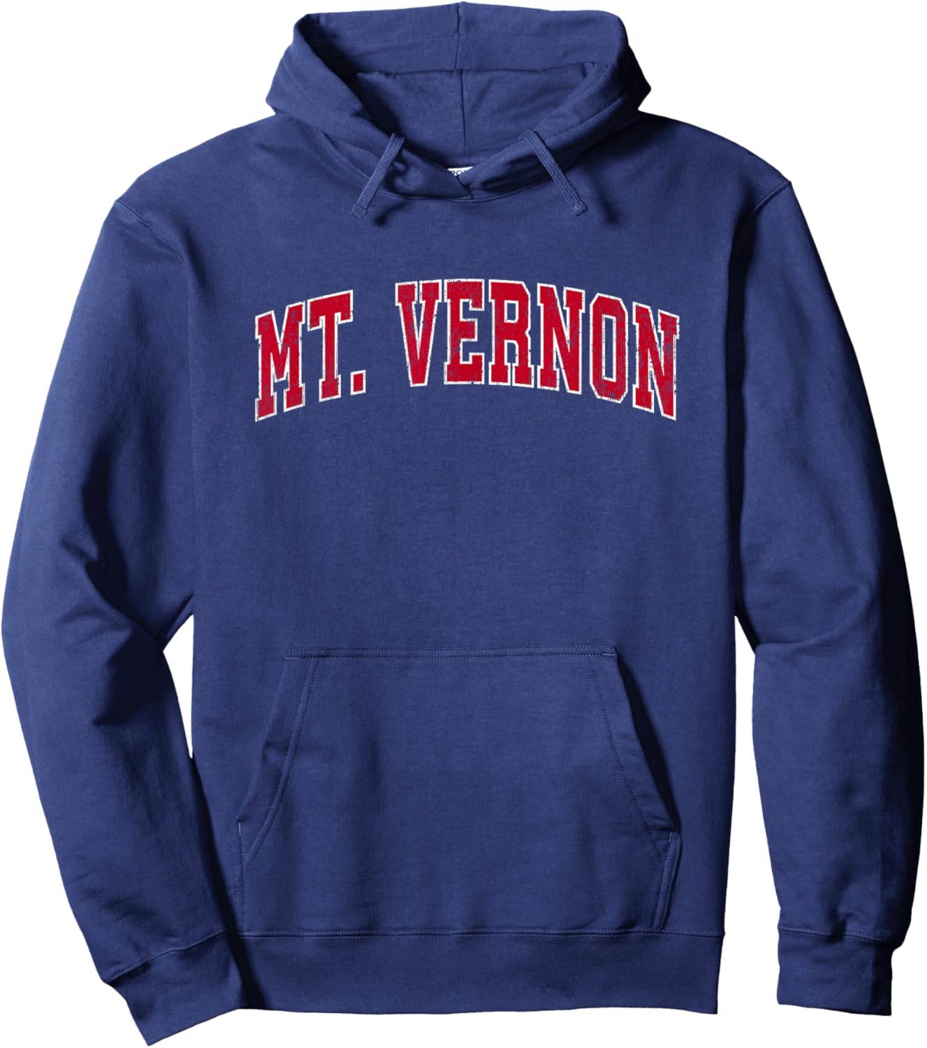 Mt. Vernon Illinois IL Vintage Sports Design Red Design Hoodie - Hoodie | Navy