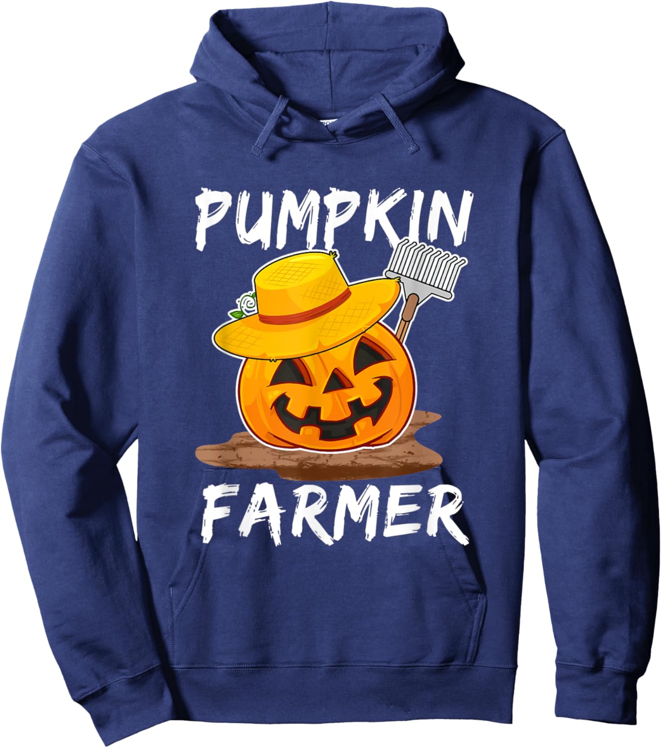 Pumpkin Farmer Funny Family Matching Halloween Costume Hoodie - Hoodie | Navy