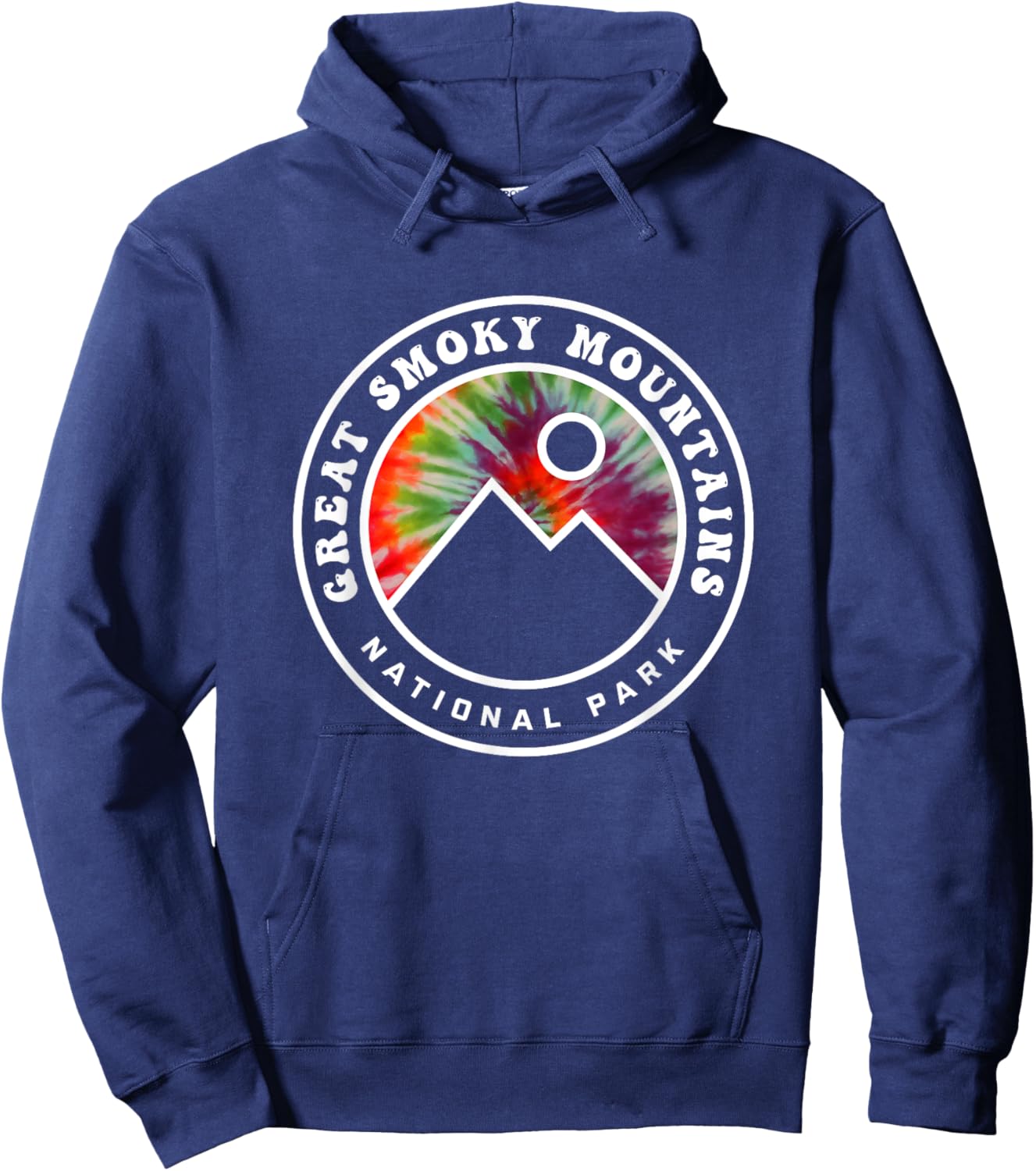Great Smoky Mountains National Park Tie Dye Tennessee Hoodie - Hoodie | Navy