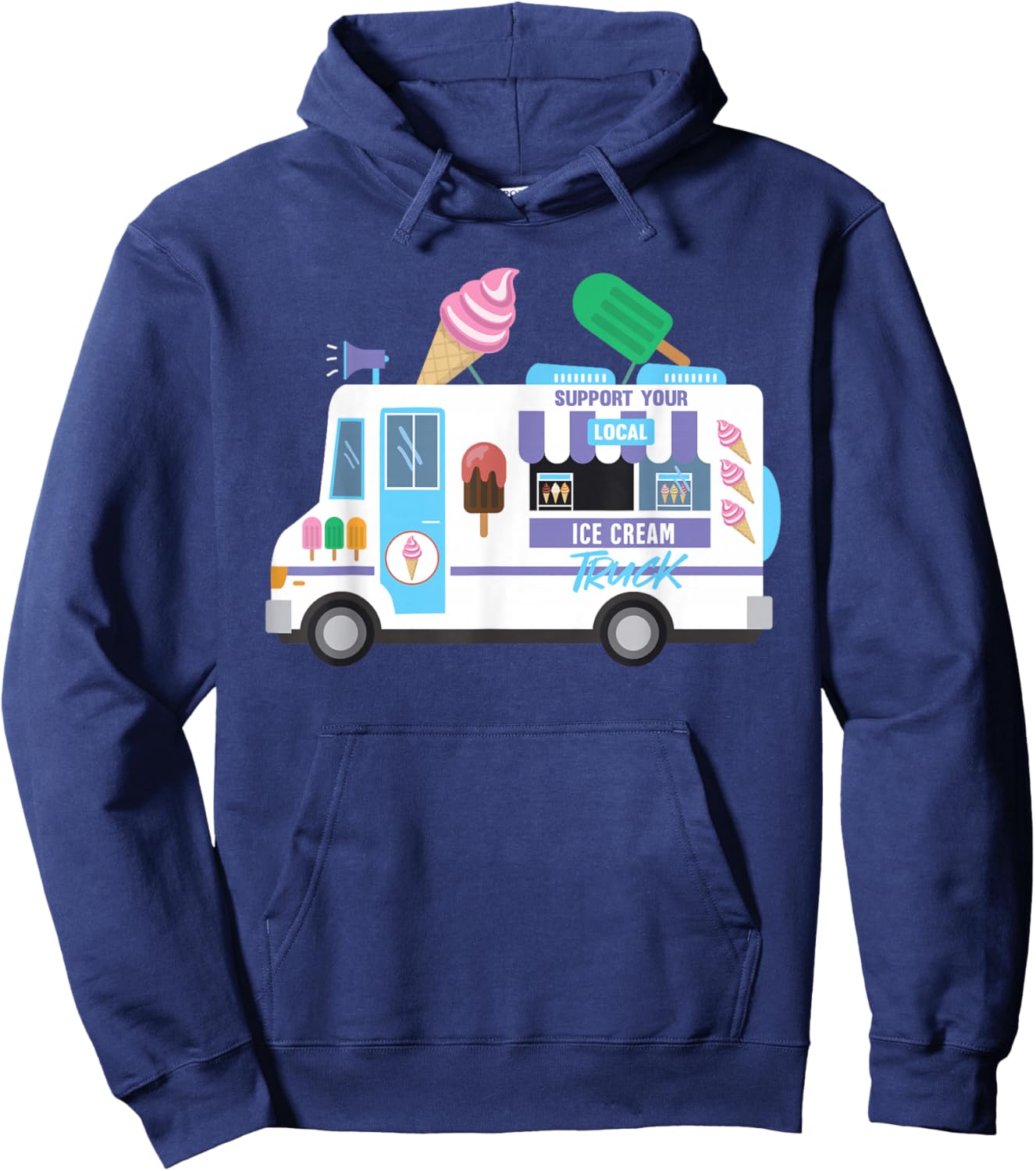 Ice Cream Truck Hoodie - Hoodie | Navy