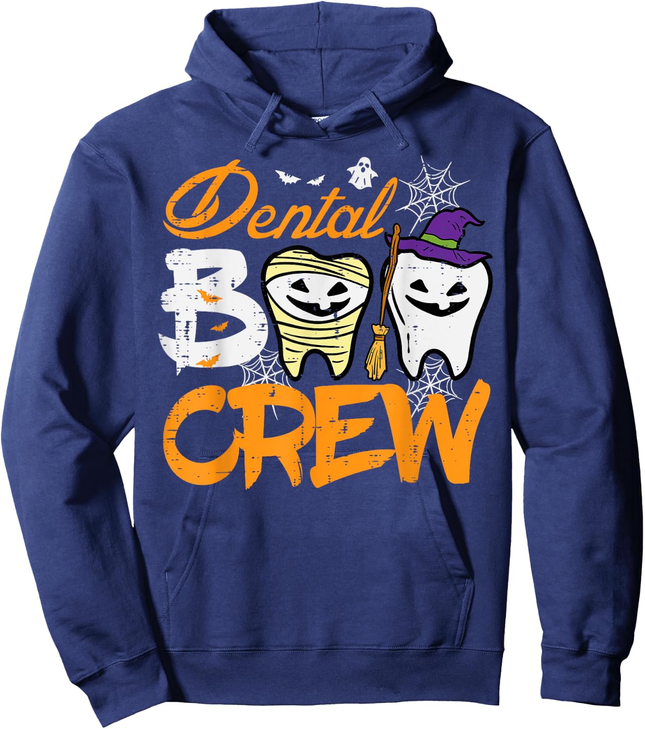 Halloween Dental Boo Crew Dentist Costume Teeth Women Men Hoodie - Hoodie | Navy
