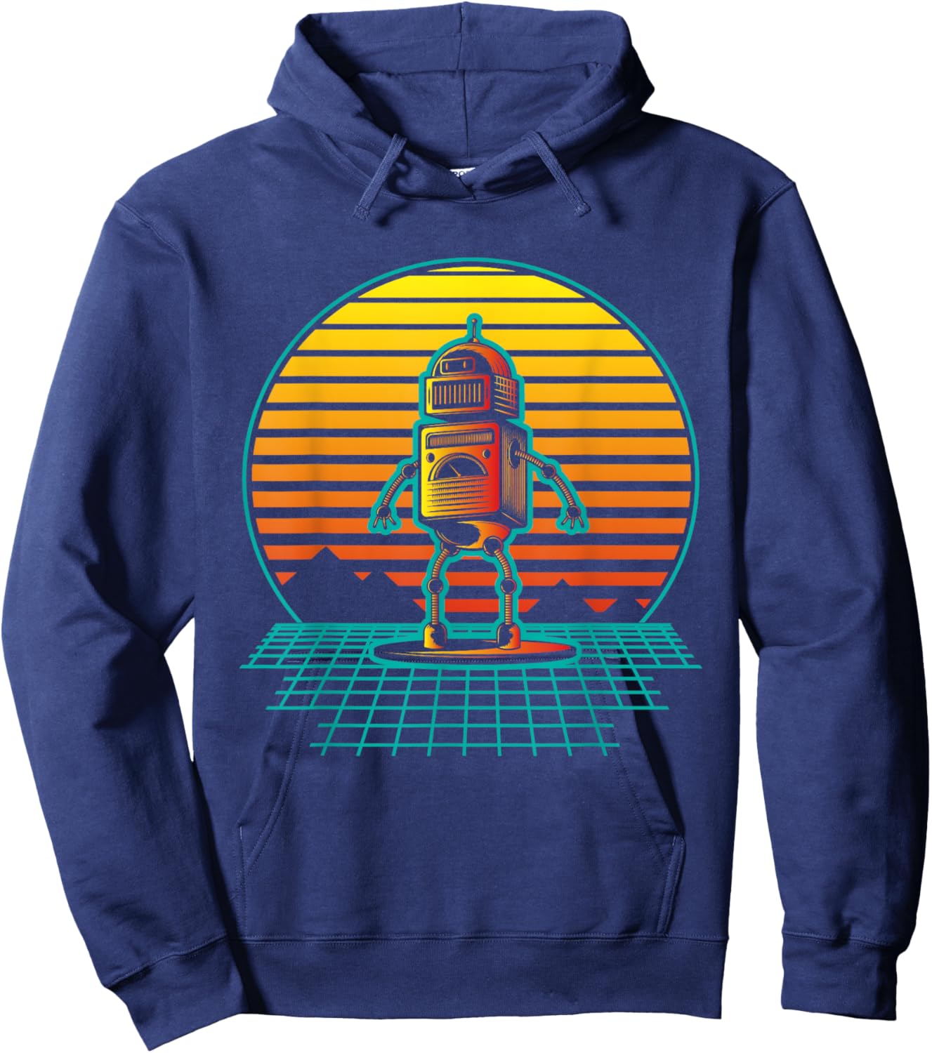 Retro Vintage Robot - Robots Robotics Engineer Engineering Hoodie - Hoodie | Navy