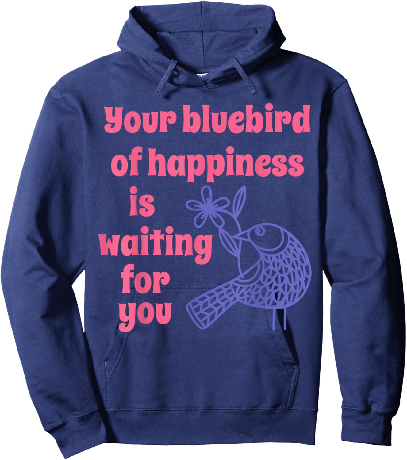 Bluebird of Happiness Fable Positive Attitude Hoodie - Hoodie | Navy