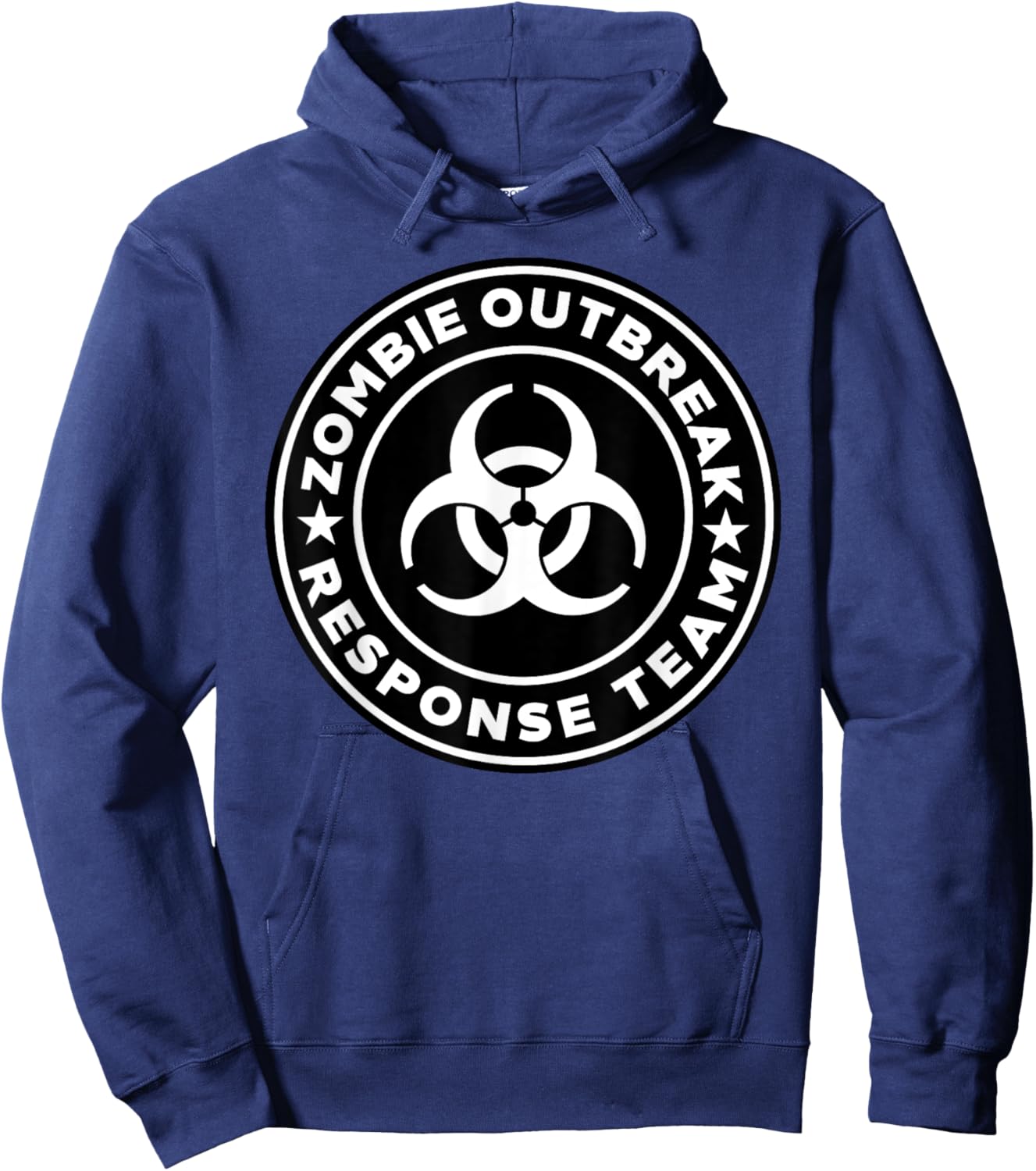 Miftees Halloween Zombie Outbreak Response Team - Men's Black Halloween Zombie - Adult - Classic Fit Short Sleeve - S Hoodie - Hoodie | Navy