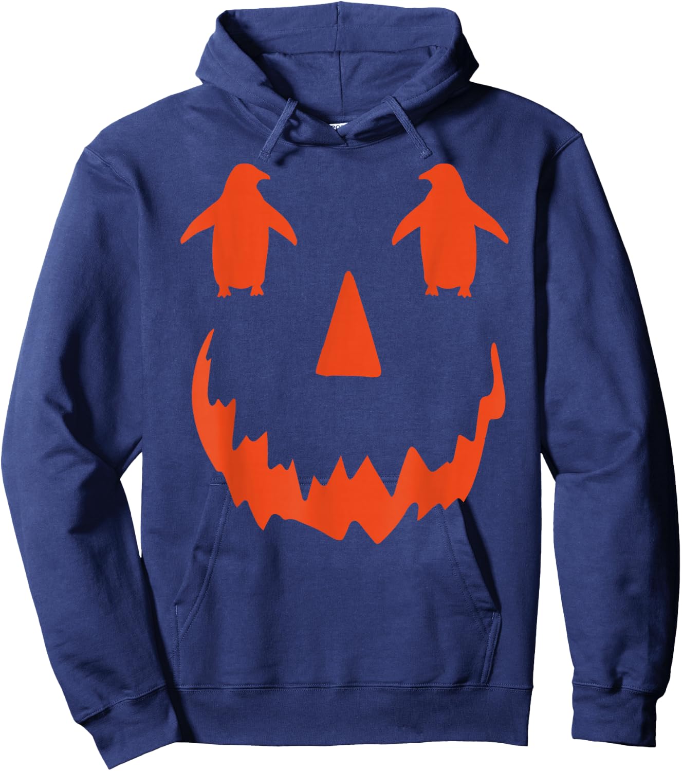 Cute Pumpkin Penguin Halloween Hoodie - Hoodie | Navy