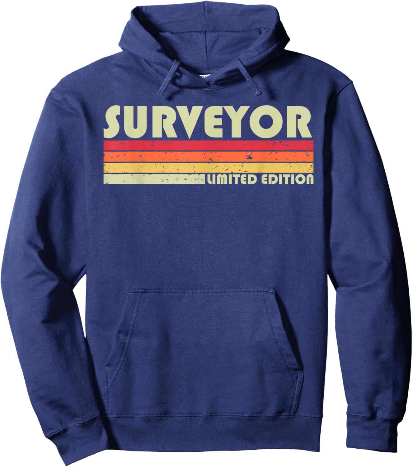 SURVEYOR Funny Job Title Profession Birthday Worker Idea Hoodie - Hoodie | Navy