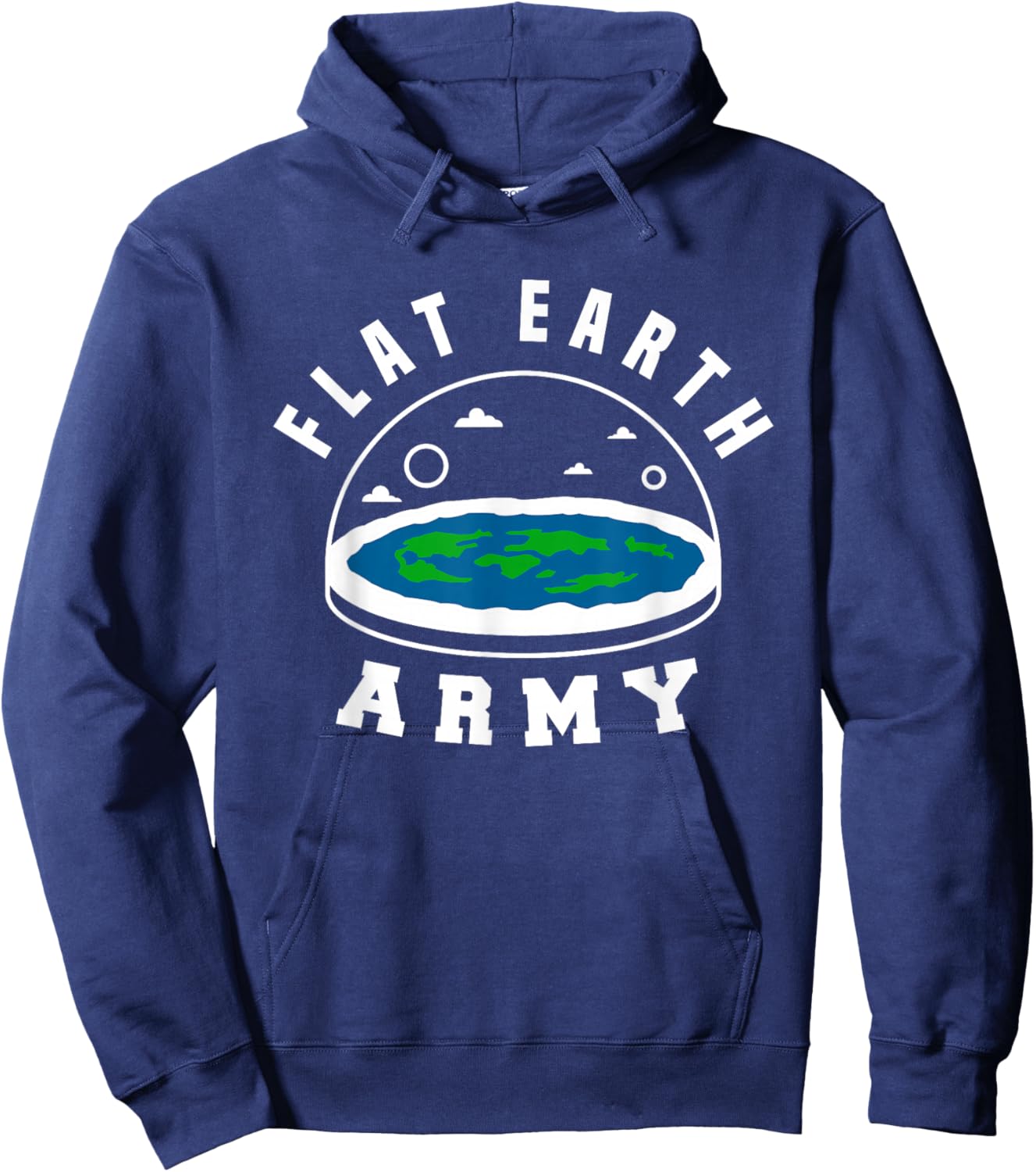 Flat Earth Army Hoodie - Hoodie | Navy