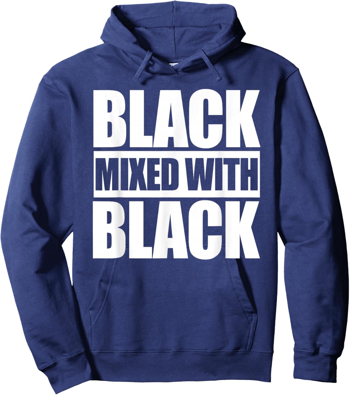 Black Mixed with Black Hoodie - Hoodie | Navy