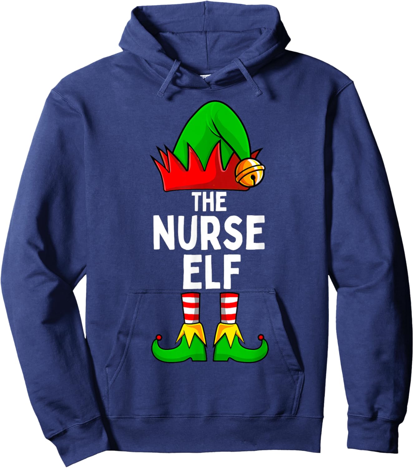 Nurse Elf Matching Family Christmas RN Women Hoodie - Hoodie | Navy