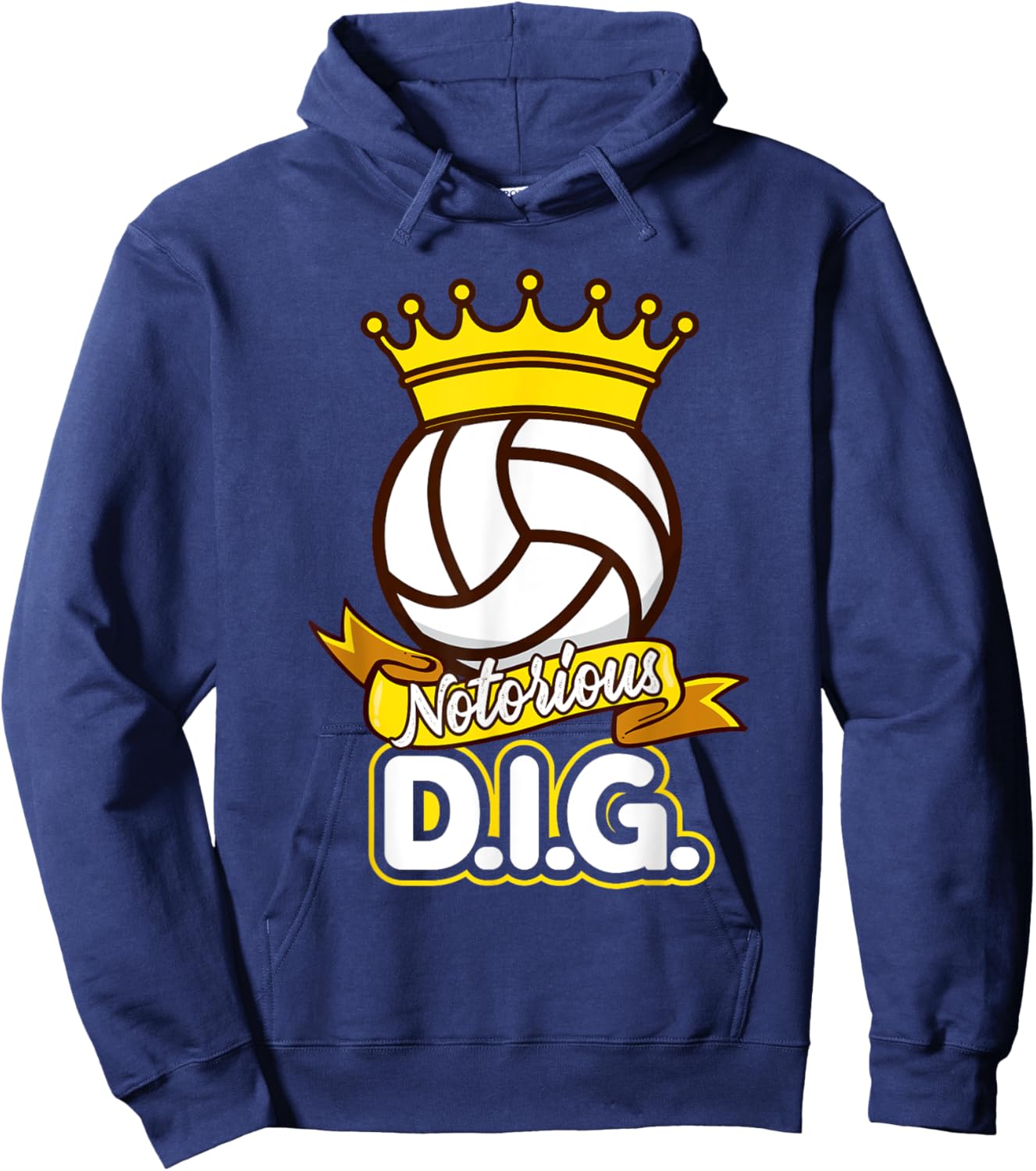 Volleyball Notorious DIG Funny Teen Girls Hoodie - Hoodie | Navy