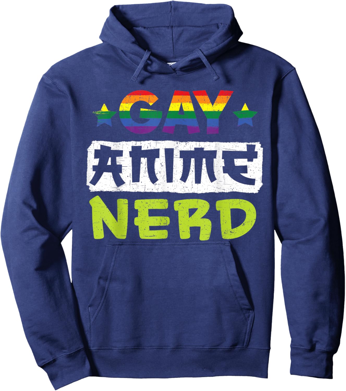 Gay Anime Nerd Manga Reader Otaku Kawaii Lover Animation Hoodie - Hoodie | Navy