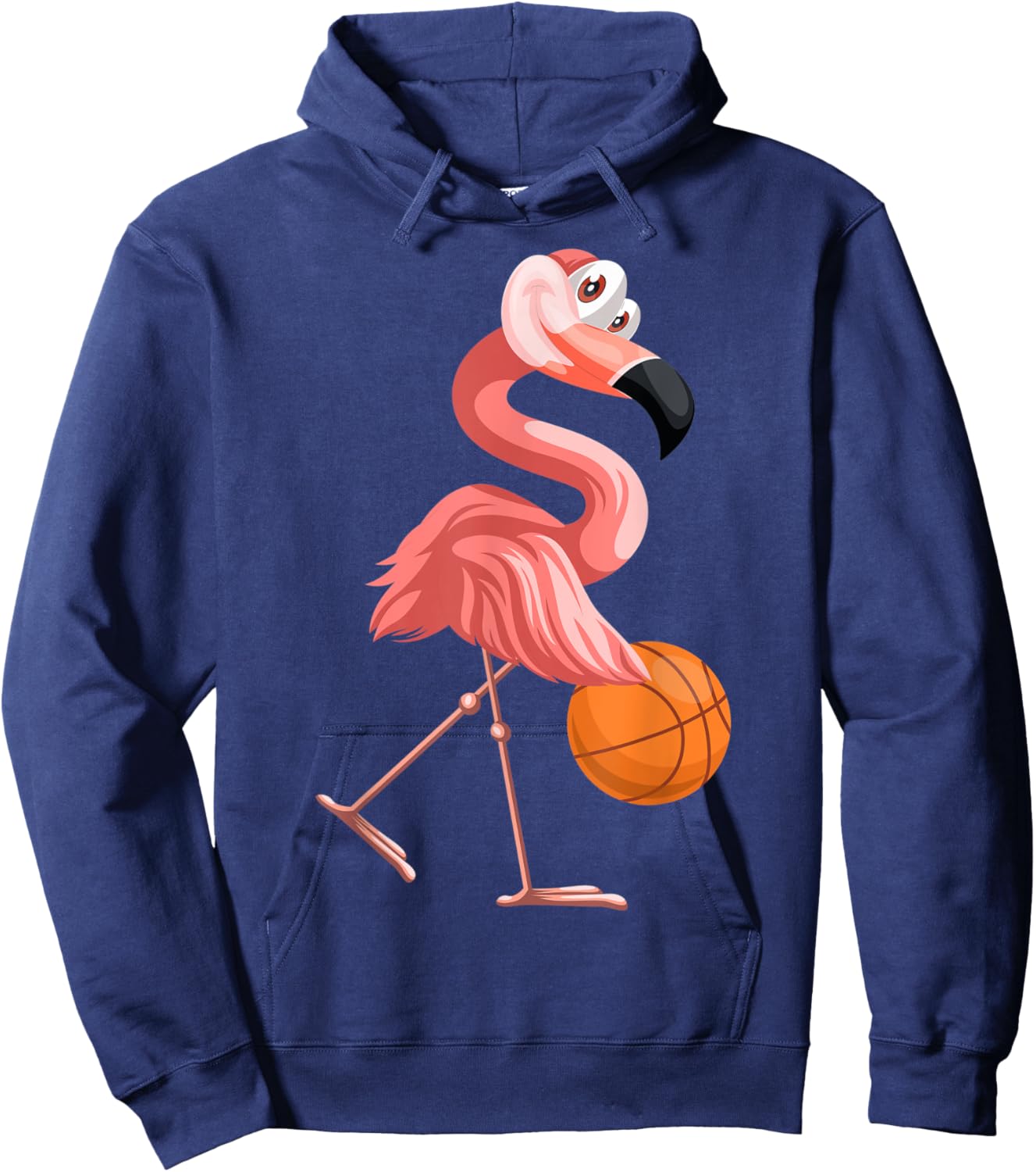 Funny Flamingo Playing Basketball Flamingo Basketball Hoodie - Hoodie | Navy