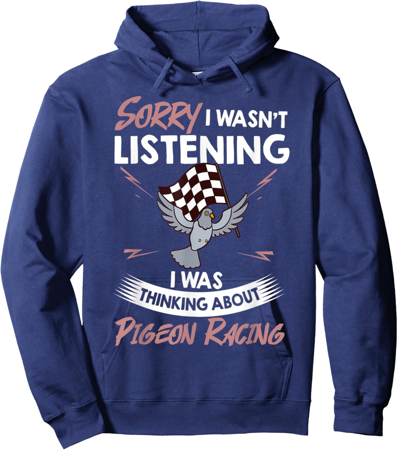 Pigeon Racing Trainer Bird Keeping Fancier Clock Hoodie - Hoodie | Navy