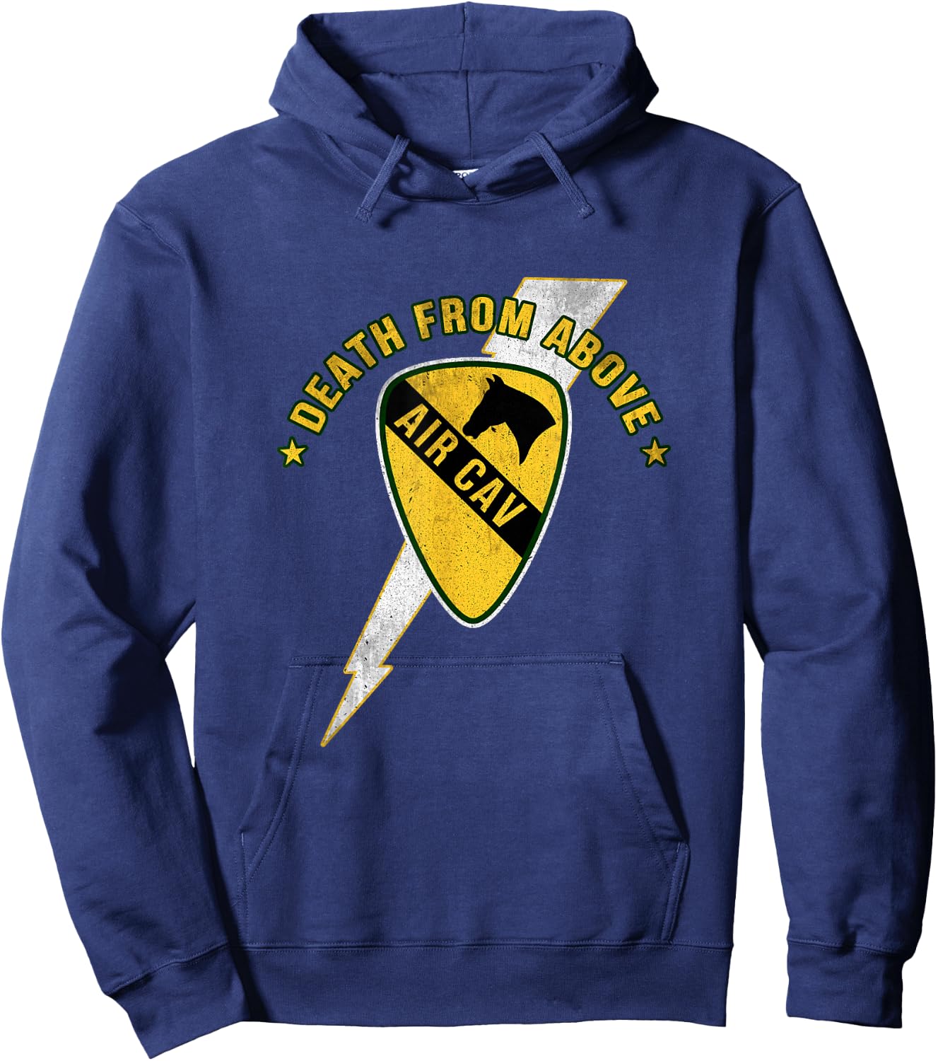 Air Cavalry Helicopter Badge 1st Cavalry Division Veteran Hoodie - Hoodie | Navy