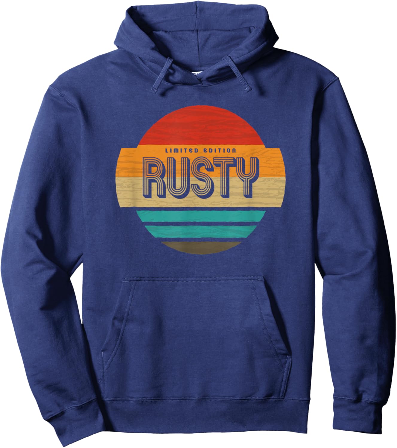 Rusty Name Retro Vintage Sunset Limited Edition Hoodie - Hoodie | Navy