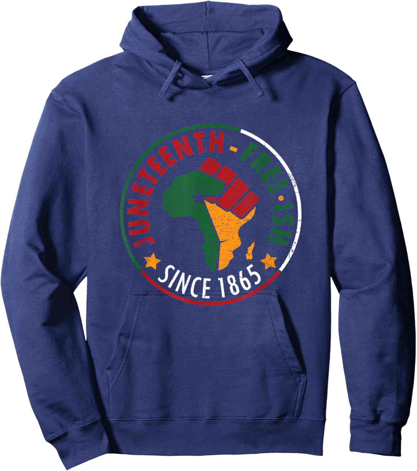 Juneteenth Free-ish Since 1865 Hoodie - Hoodie | Navy