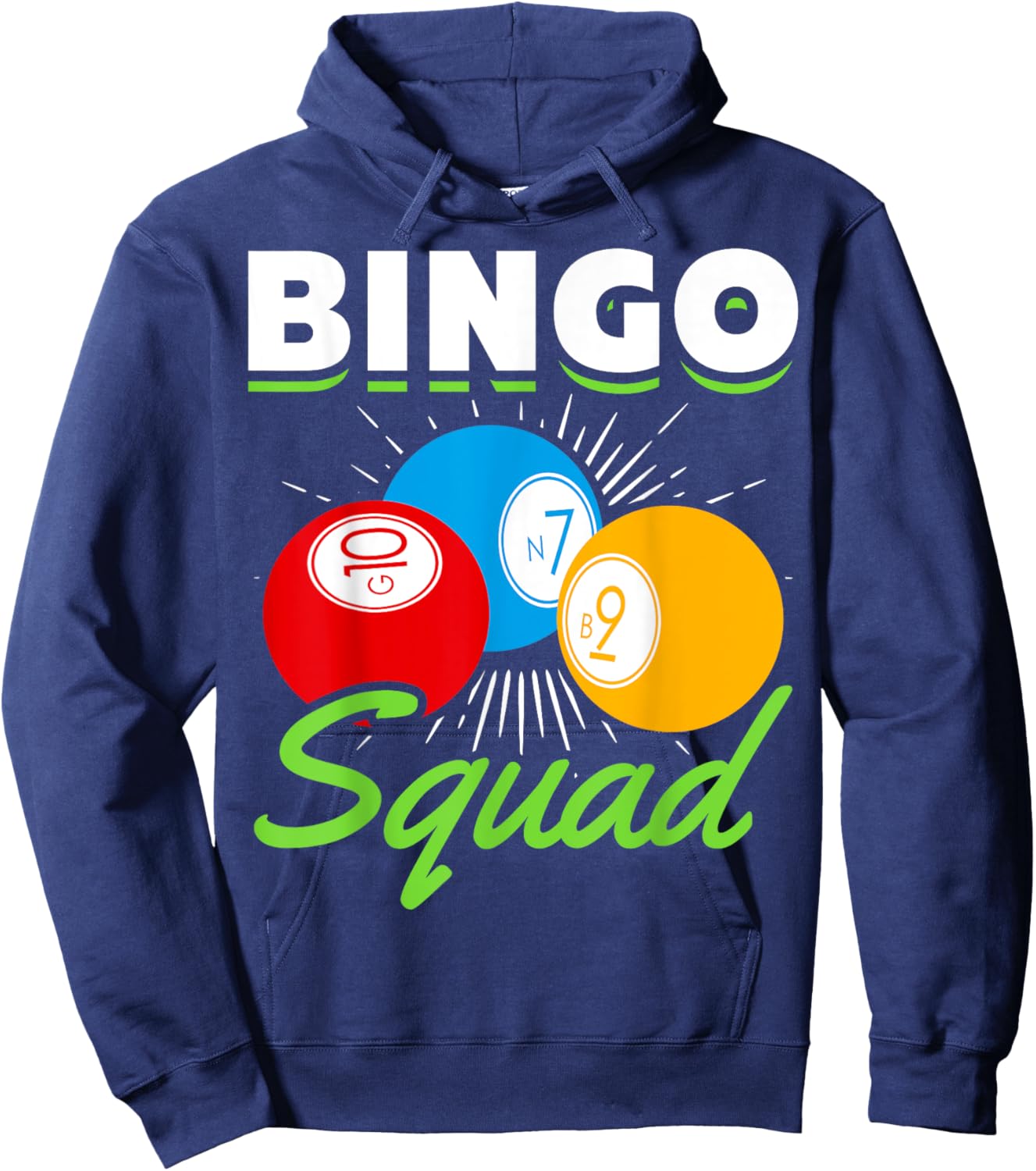 Lottery Gambling Funny Bingo Player Lotto Bingo Squad Bingo Hoodie - Hoodie | Navy