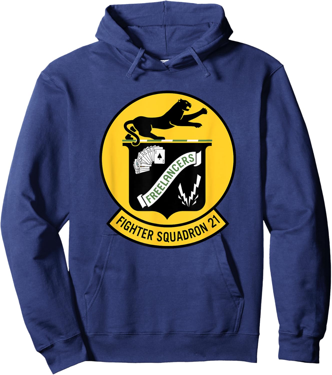 VF-21 Freelancers Fighter Squadron Two One Emblem Hoodie - Hoodie | Navy