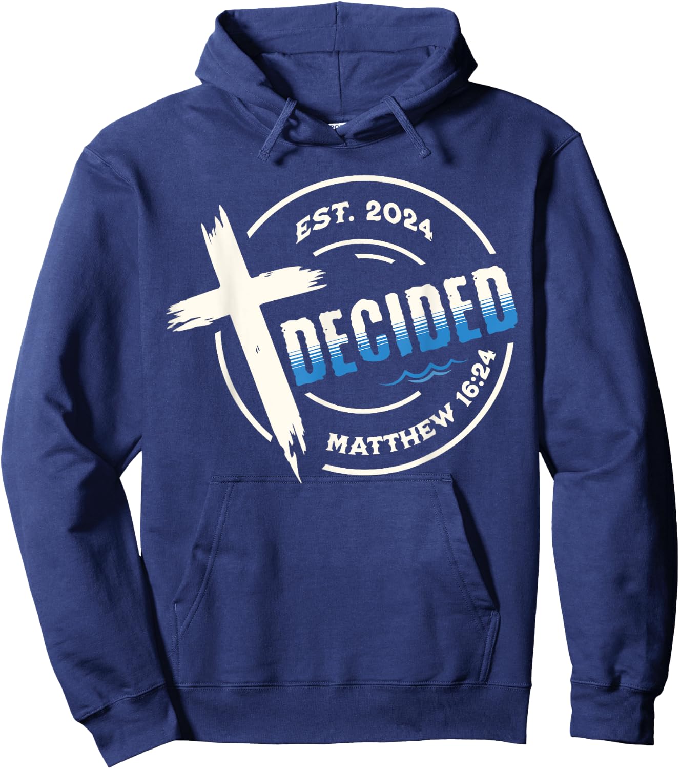 Baptism Shirts for Christians 2024 Christian Baptism Keepsake -Adults, Kids Black Small Short Sleeve Hoodie - Hoodie | Navy