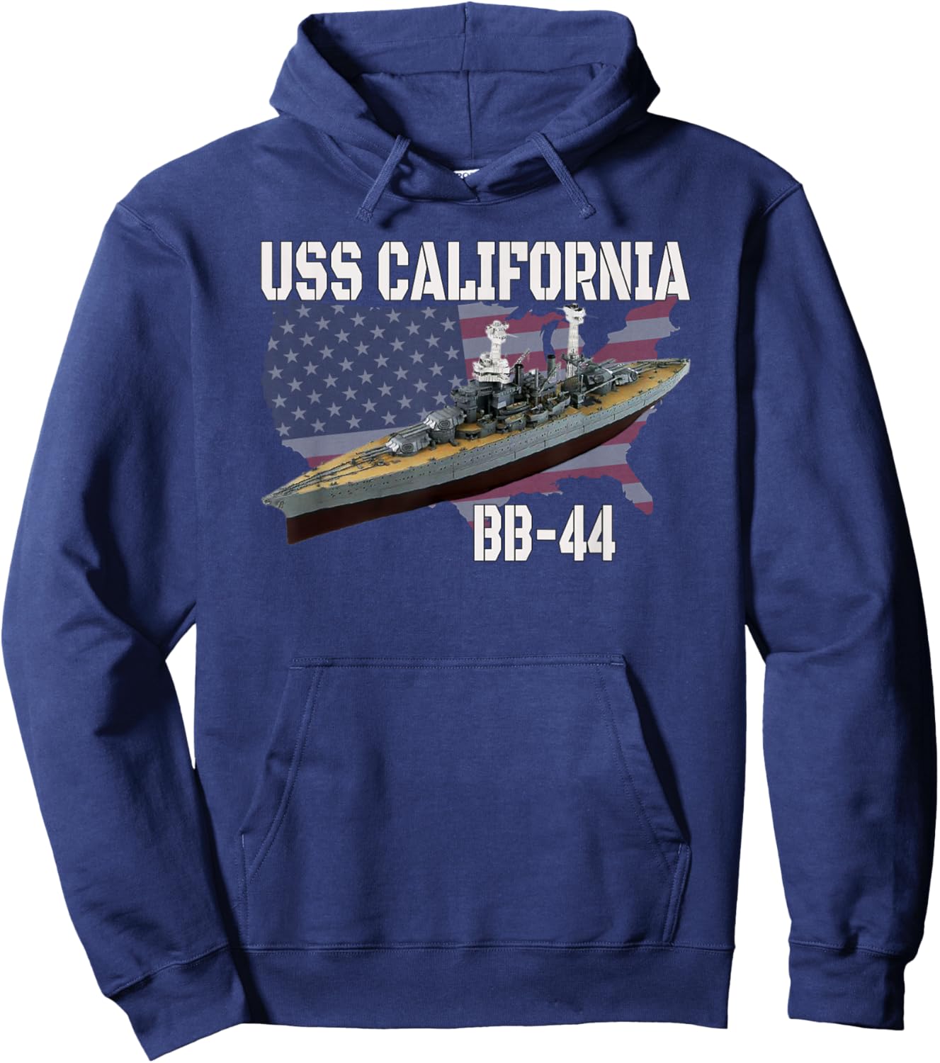 WW2 American Battleship USS California BB-44 Warship Veteran Hoodie - Hoodie | Navy
