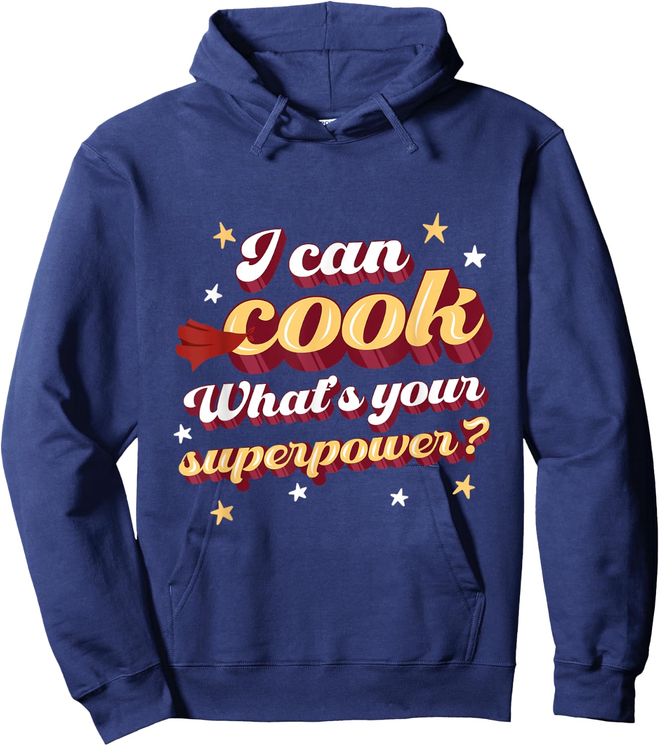 I Can Cook Whats Your Superpower? Vegan Vegetable Superhero Hoodie - Hoodie | Navy