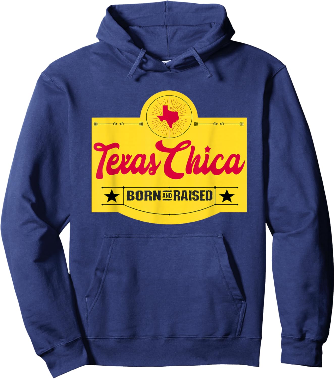 Texas Chica Texas Born & Lifting Kitchen - Women's Parody Hoodie - Hoodie | Navy