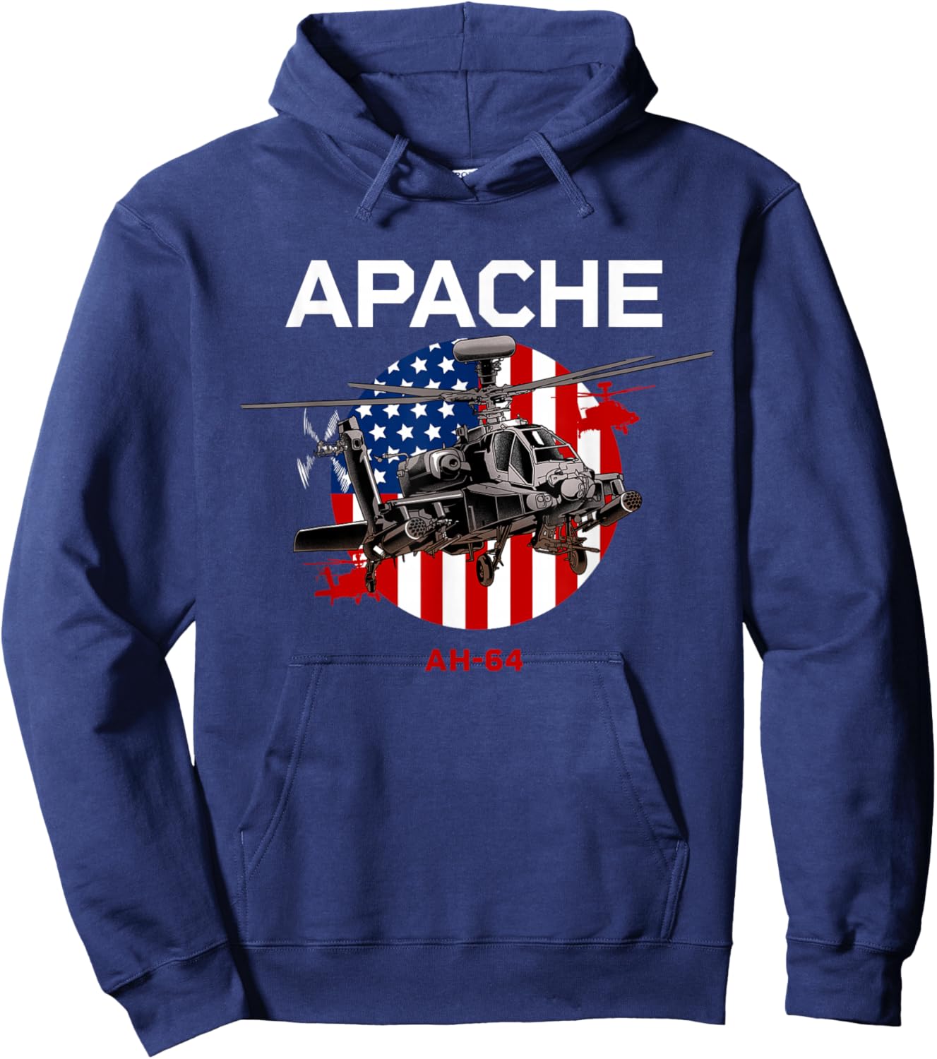 AH-64 Apache US Army Helicopter Hoodie - Hoodie | Navy