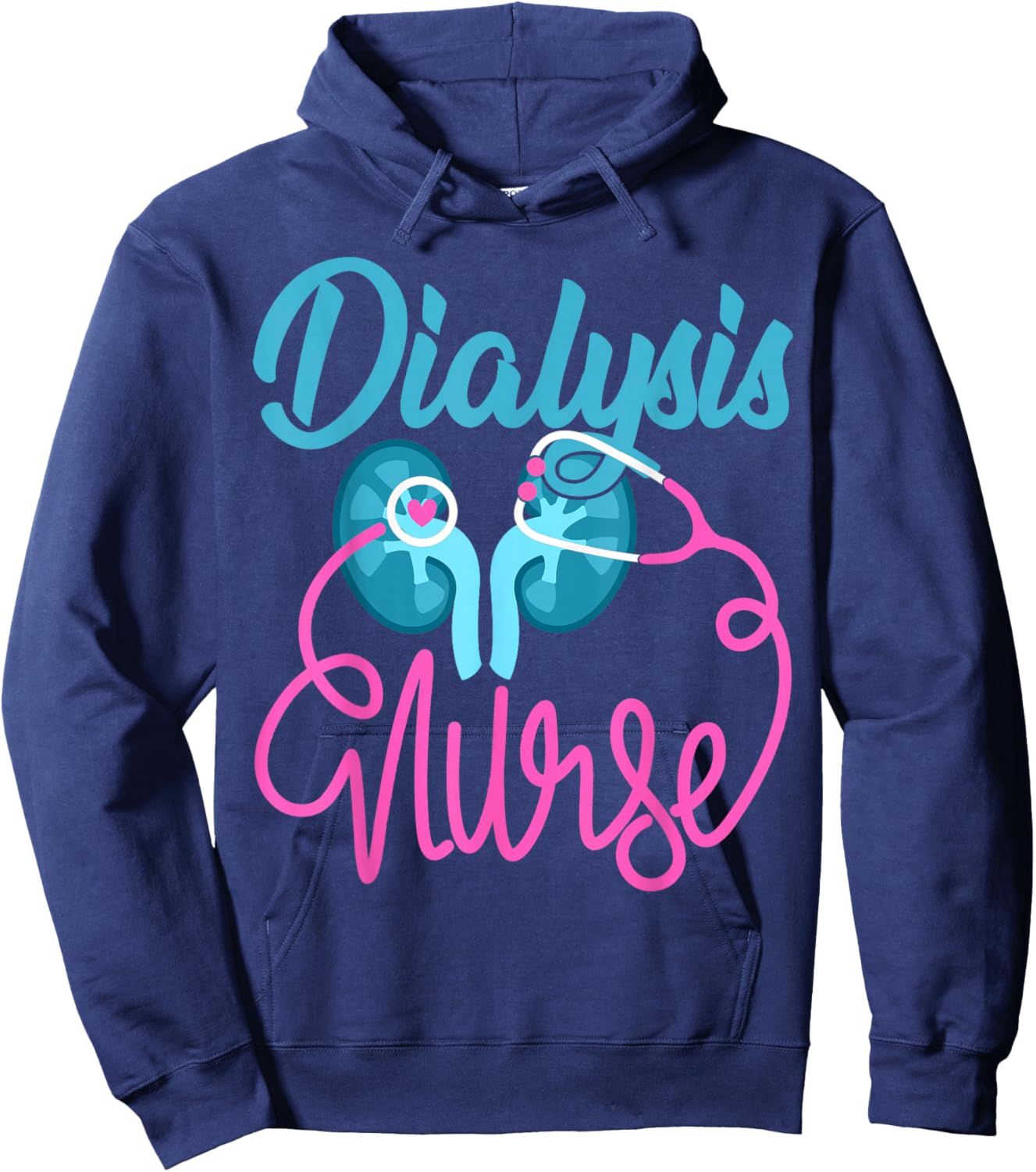 Dialysis Nurse Nephrology Nursing Team Dialysis Technician Hoodie - Hoodie | Navy