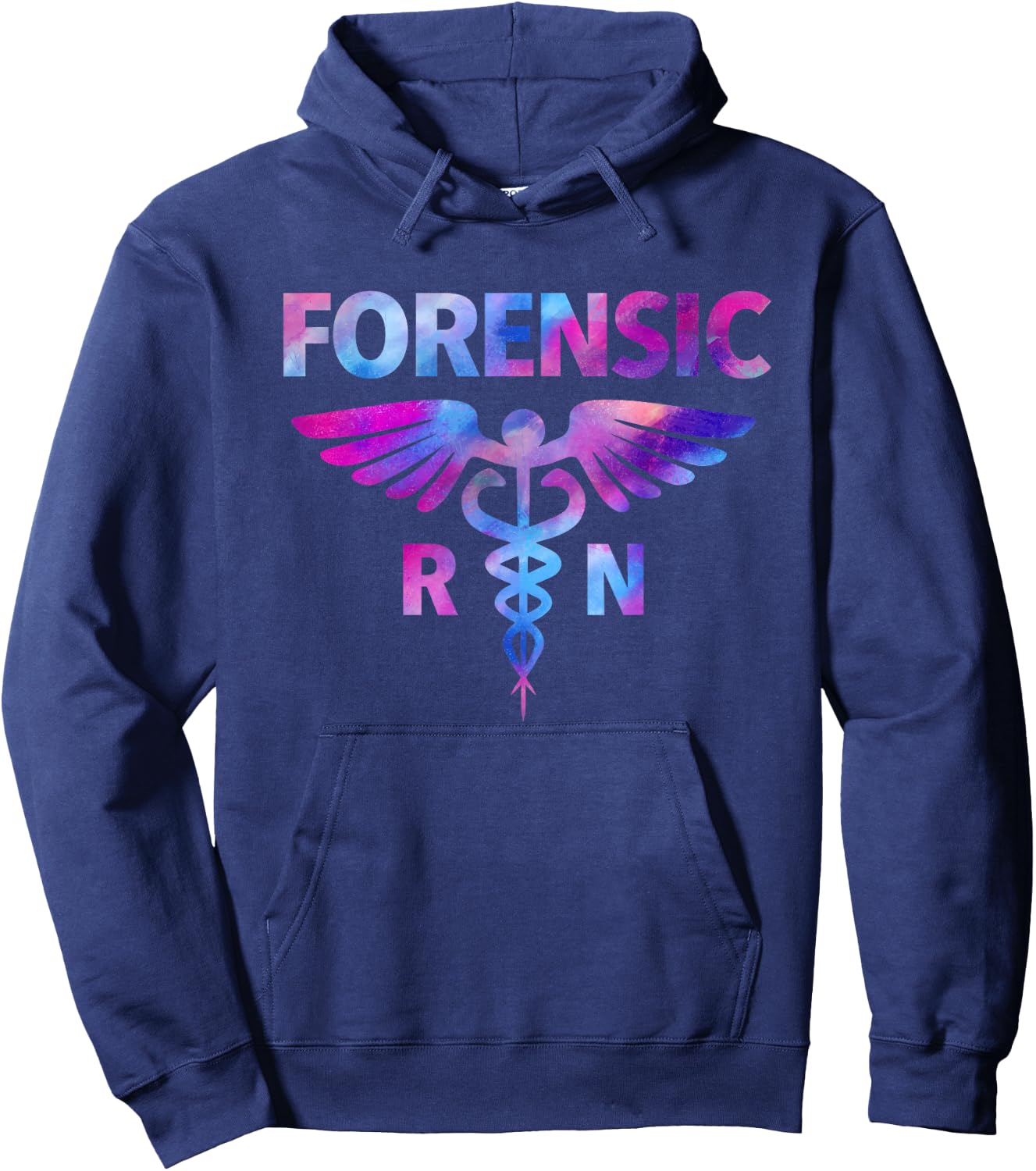 Tie Dye Forensic RN Nurse SANE Nurse Correctional Nursing Hoodie - Hoodie | Navy