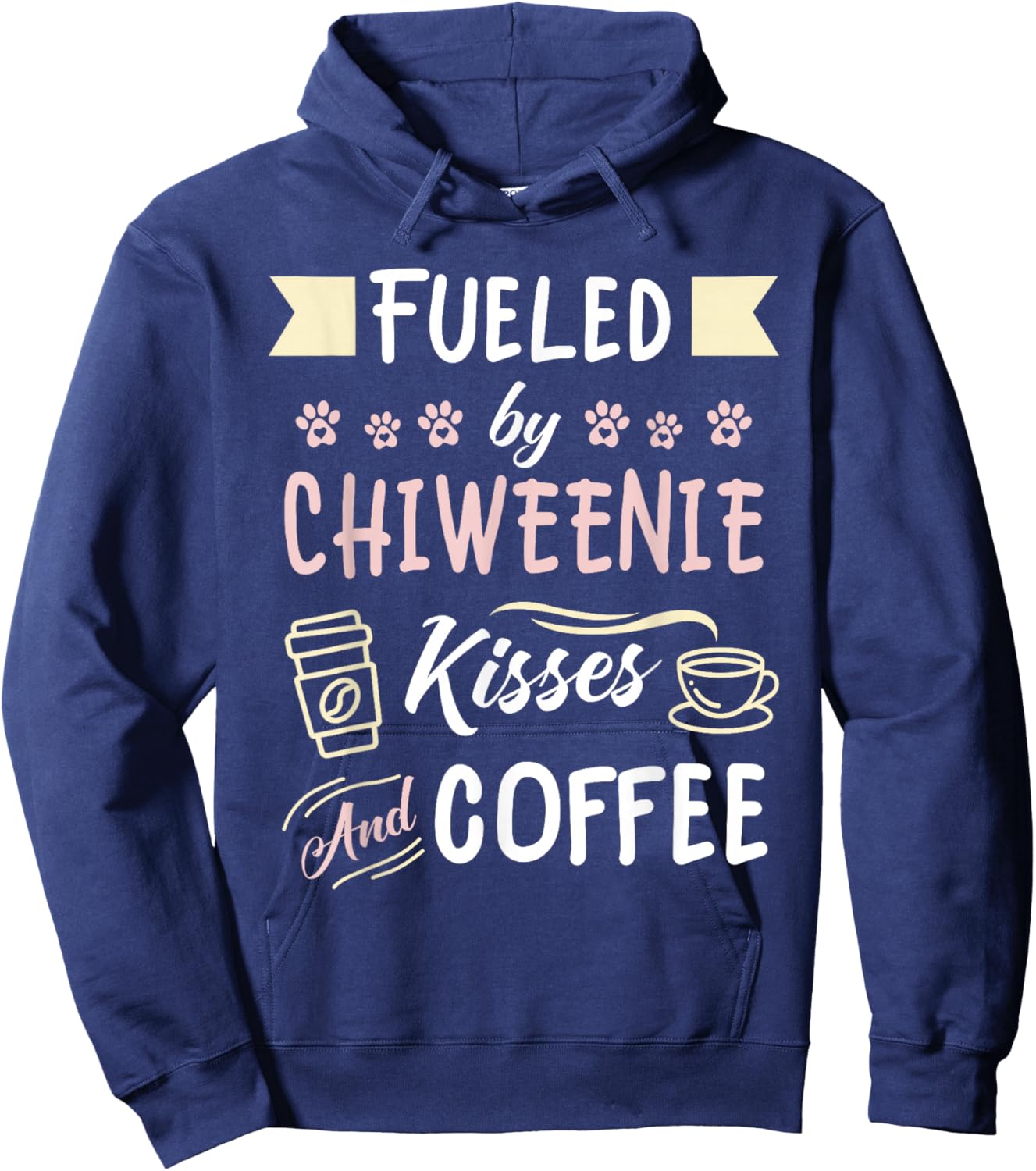 Chiweenie Mom Coffee Lover Dog Pet Owner Hoodie - Hoodie | Navy