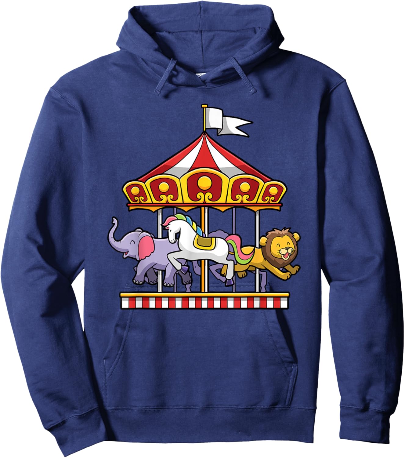 Horse Carousel Cute Carnival Ride Animals Circus Hoodie - Hoodie | Navy