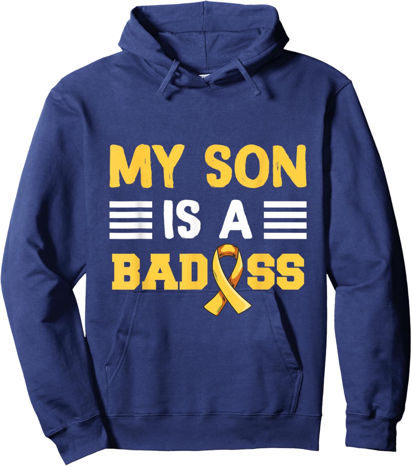 Childhood Cancer Design for a Dad of a warrior Hoodie - Hoodie | Navy