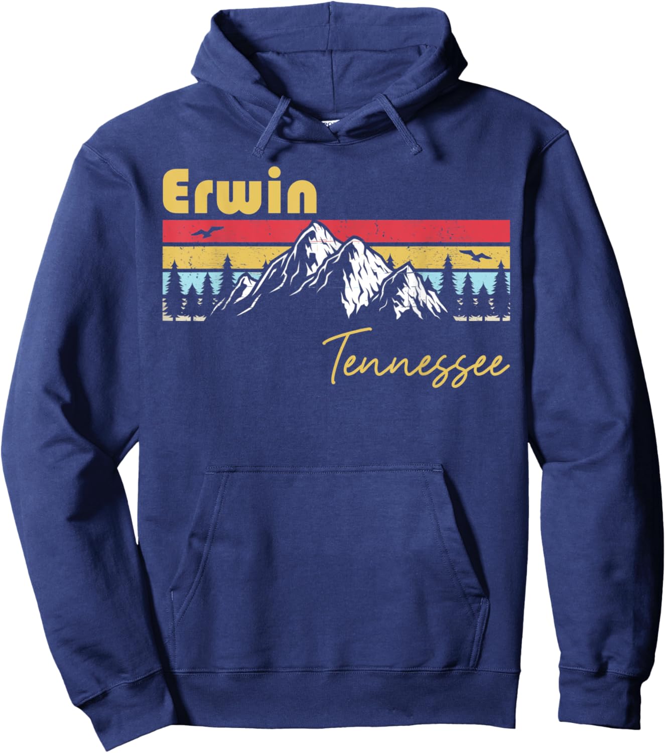 Erwin Tennessee Roots Hometown Vintage Home State Pride Hoodie - Hoodie | Navy