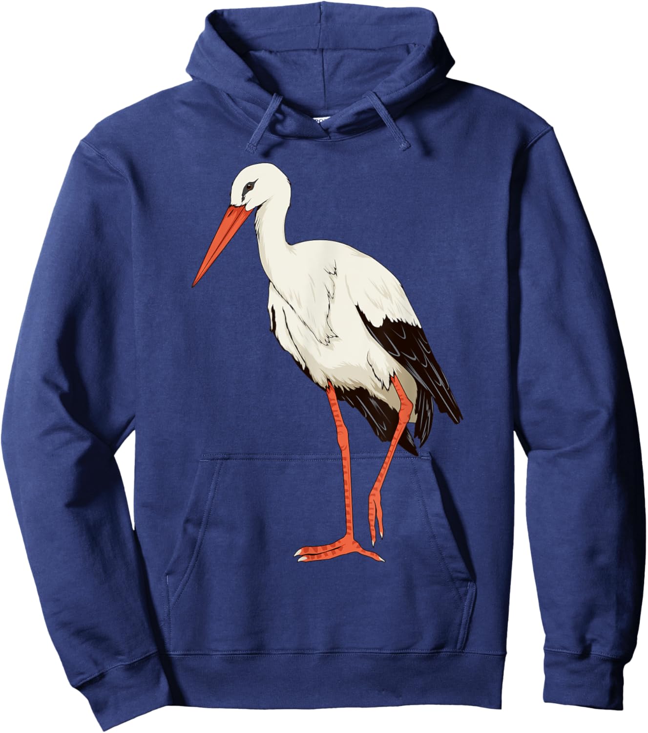 Stork Baby Art Design Illustration Bird Stork Hoodie - Hoodie | Navy