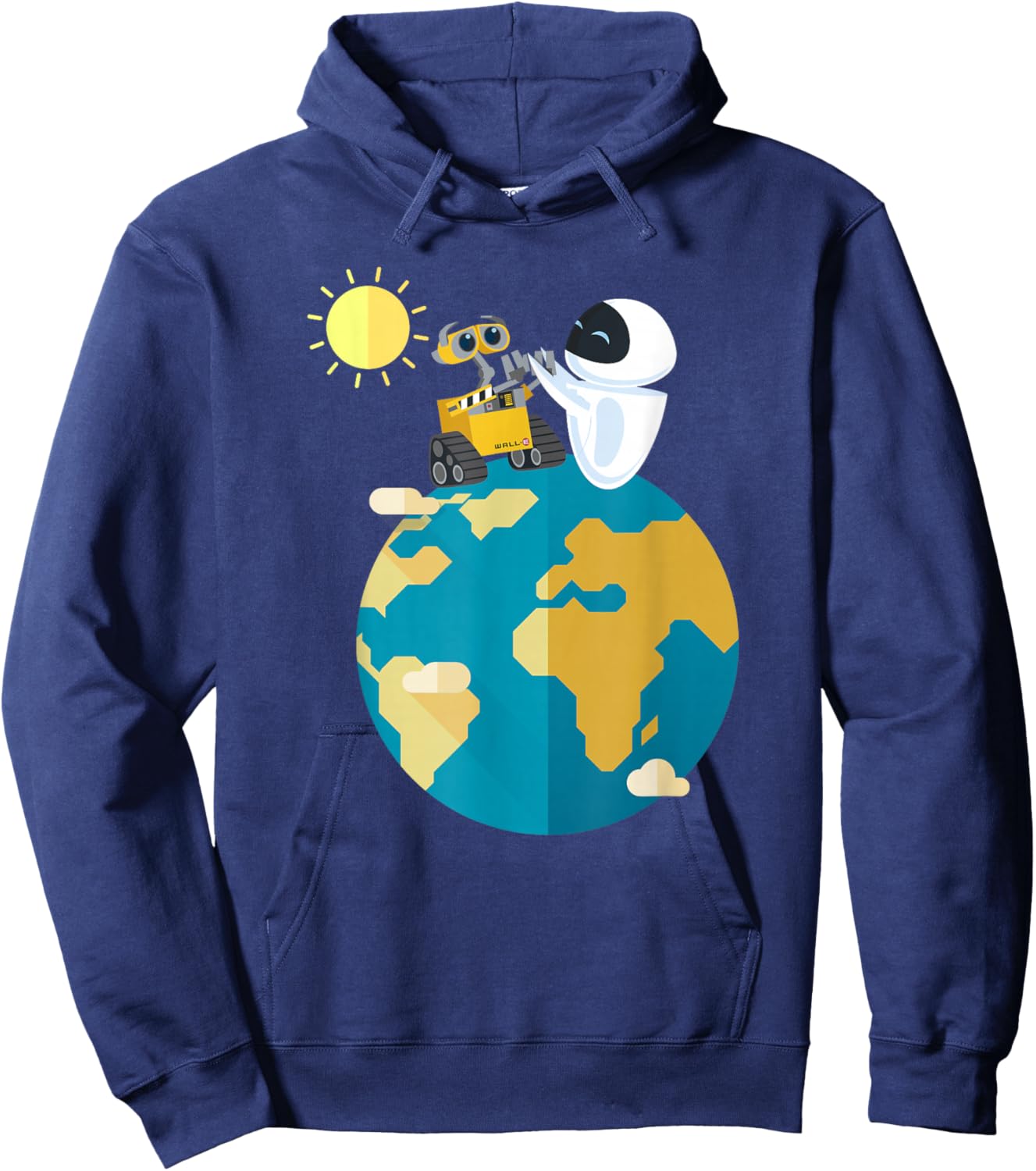 Disney Pixar Wall-E & EVE World Peace Hoodie - Hoodie | Navy