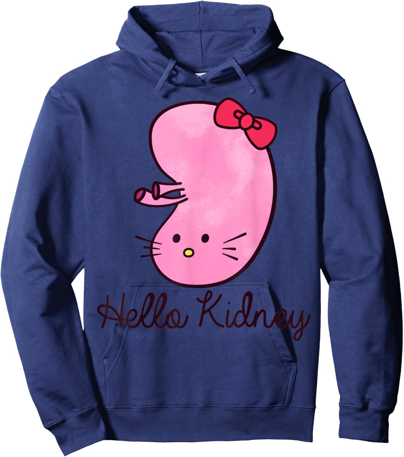 Hello Kidney Funny Transplant Disease Dialysis Awareness Hoodie - Hoodie | Navy