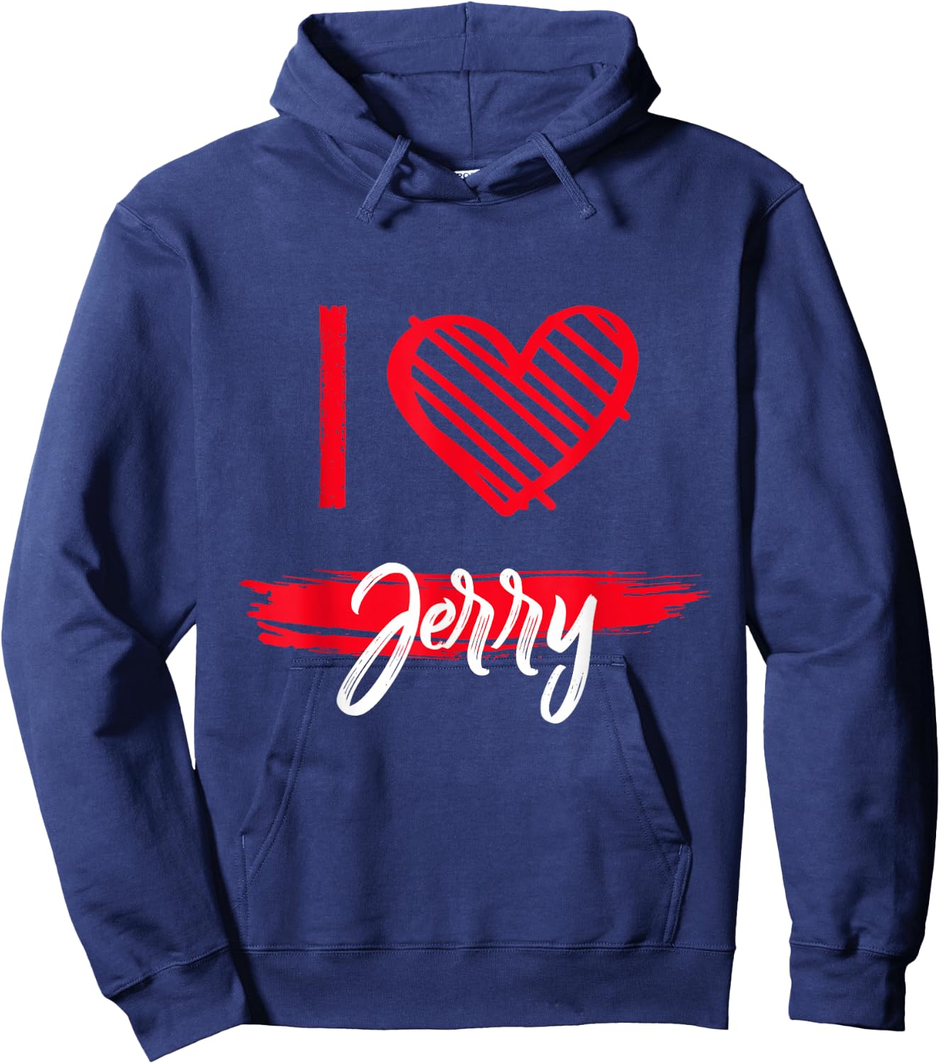 I Love JERRY I Heart JERRY Hoodie - Hoodie | Navy