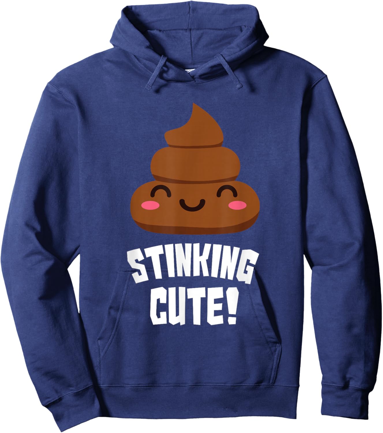 Cute Smelly Poop Character Hoodie - Hoodie | Navy
