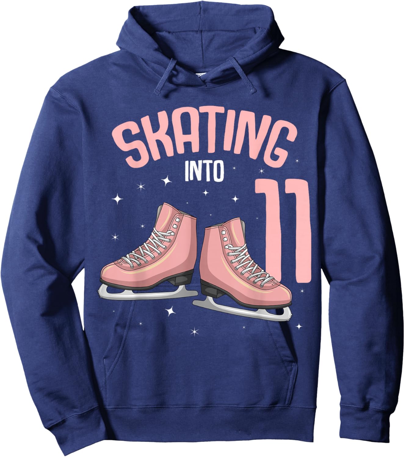 Ice Skating 11th Birthday Girl 11 Years Hoodie - Hoodie | Navy